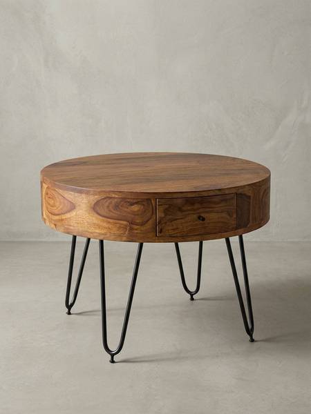 Couchtisch ARACENA mit Schublade Braun - Sheesham - 60 x 44 x 60 cm