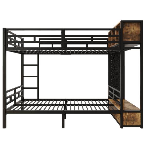 Etagenbett TIEHEI76 Ⅰ Schwarz - Metall - 126 x 177 x 234 cm