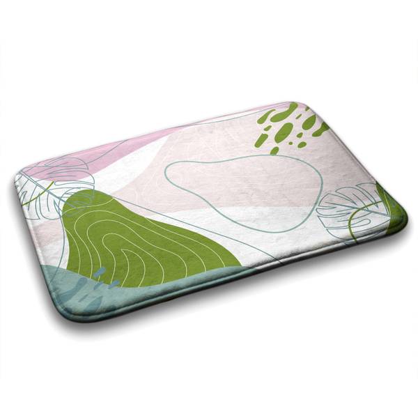 Badteppich Geometrische Abstraktion Grün - Polyester - 75 x 45 x 75 cm