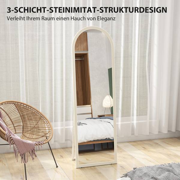 Ganzkörperspiegel 83D-067V01WT Weiß - Kunststoff - 4 x 160 x 50 cm