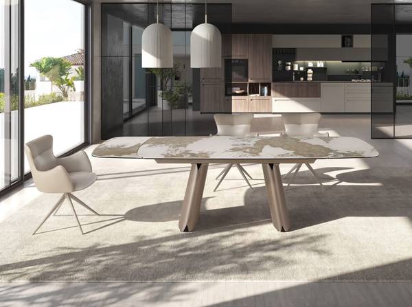 Drehstuhl 4203 Weiß - Polyester - Edelstahl - Vinyl - 59 x 86 x 63 cm