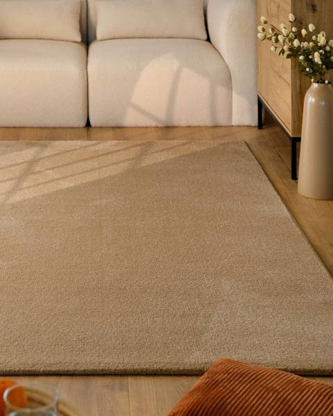 Kurzflorteppich Vegas Beige - Sandbraun - 120 x 170 cm