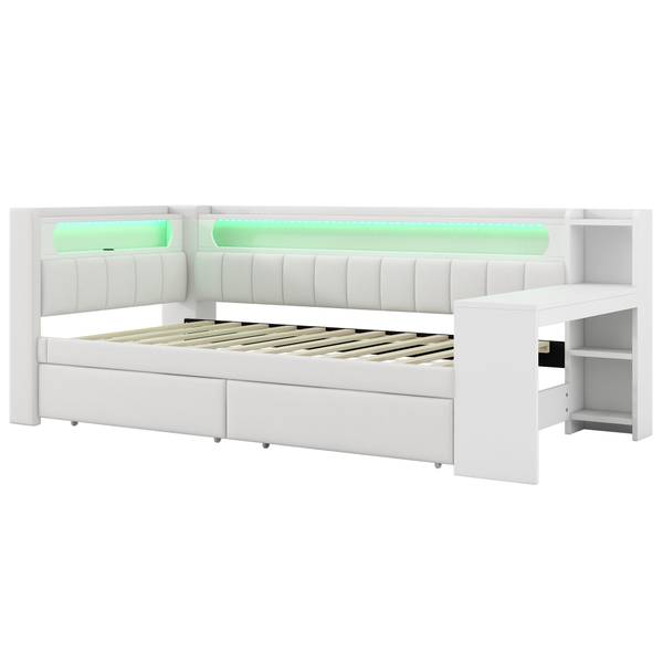 Gepolstertes Iris Ⅰ Weiß - 103 x 243 cm