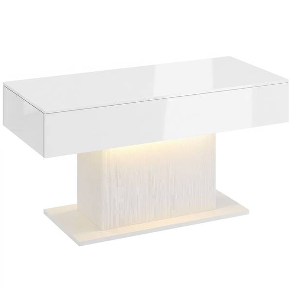 Couchtisch 83B-849V90WT Weiß - Holzwerkstoff - 48 x 55 x 108 cm