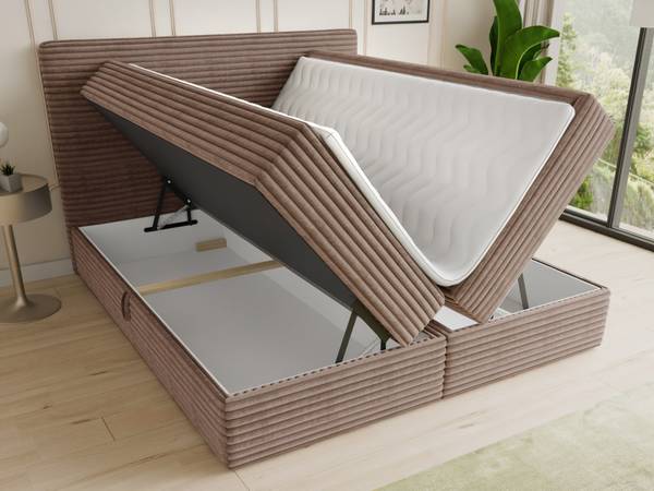 Boxspringbett Mollo Braun - Liegefläche Breite: 140 cm