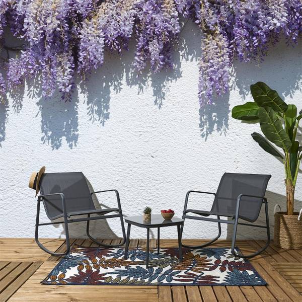 Outdoorteppich AUTUMN FOREST Kunststoff - 120 x 1 x 170 cm