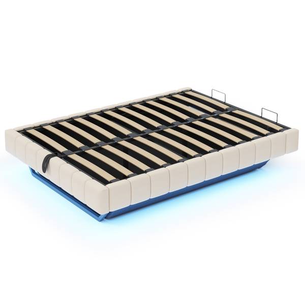 Polsterbett Phoebe Ⅰ Beige - Breite: 141 cm