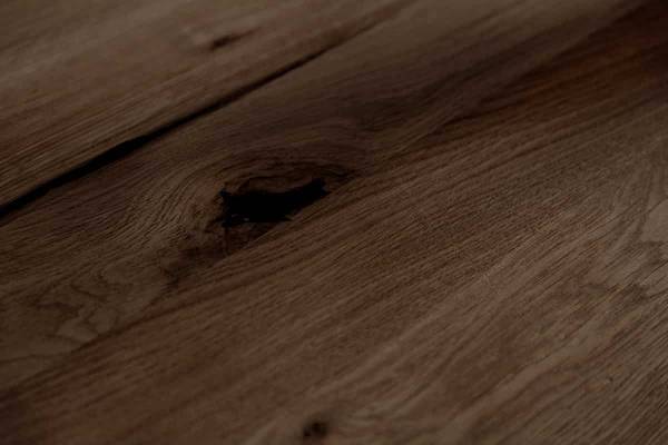 Esstisch GRAND OAK Schwarz - Braun - Eiche - Eisen - 240 x 75 x 100 cm