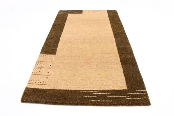 Handgeknüpft Wollteppich Beige - Wolle - 91 x 2 x 160 cm