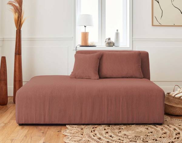 Ecksofa VICTOIRE Pink - Samt - 352 x 81 x 168 cm