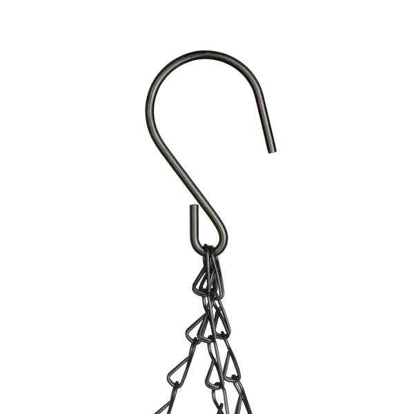 Blumenampel 3 Körbe Kokos Braun - Eisen - 35 x 65 x 35 cm