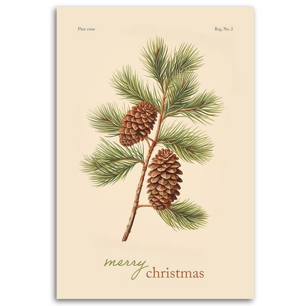 Wandbild tannenzapfen und aufschrift 80 x 120 cm