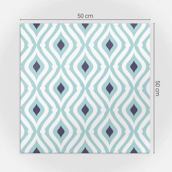 Fliesen Wellen Rauten Rhythmus 4er Set 50 x 50 cm