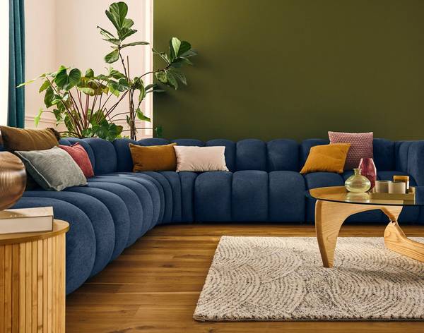 Ecksofa DEBBIE Blau