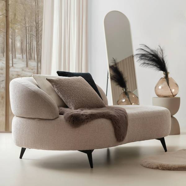Fertigvorhang JONNA Beige - Textil - 135 x 245 x 1 cm