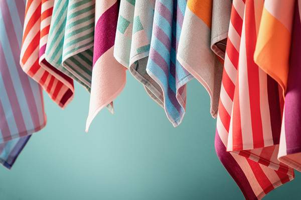 Küchentuch Myla 3er-Set Orange - Violett - Rot - Türkis - Textil - 45 x 1 x 45 cm