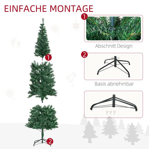 Tannenbaum mit Metallständer 830-183 Grün - Kunststoff - 81 x 210 x 81 cm