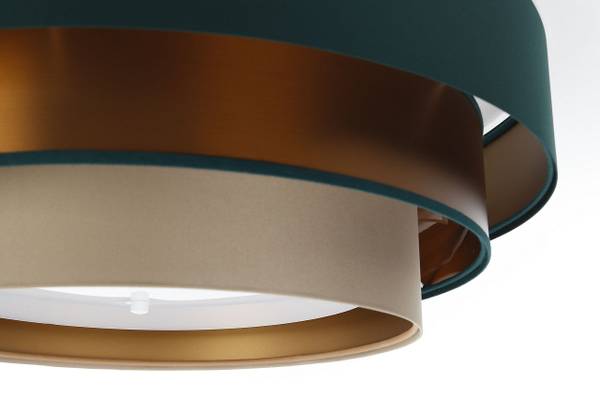 Deckenleuchte Triniti Elegant Beige - Kupfer - Dunkelgrün