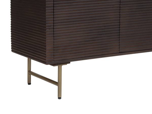 Sideboard SORDANA Braun - Gold - Holz teilmassiv - 160 x 78 x 40 cm