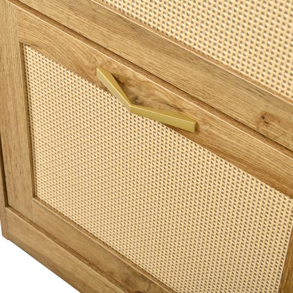 Kompaktgarderobe Coeus Ⅰ Braun - Holzwerkstoff - Glas - Metall - 100 x 180 x 26 cm