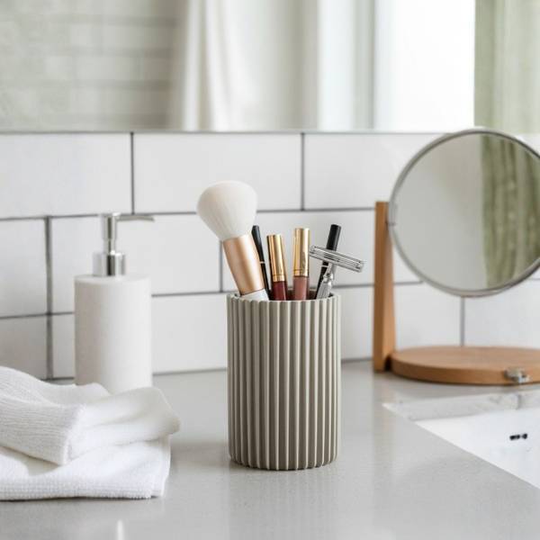 Vase Ribs 3er-Set Beige