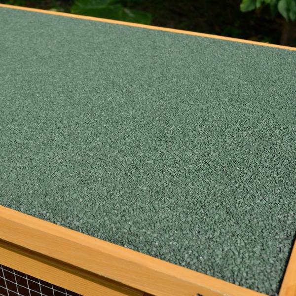 Kaninchenstall D51-105V01 Gelb - Massivholz - 45 x 65 x 115 cm