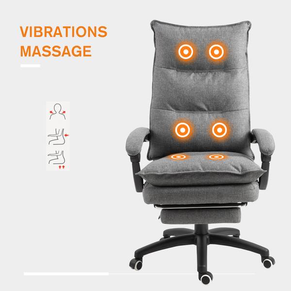 Bürostuhl mit Massagefunktion 921-232GY Glas Grau