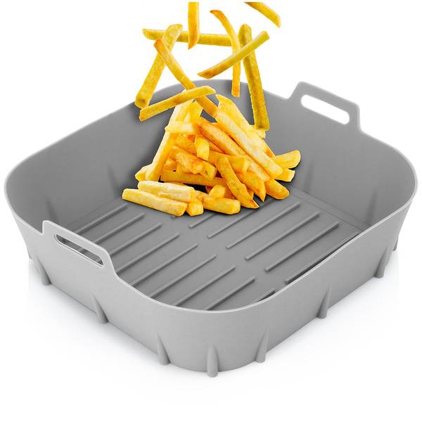 Einsatz für Heißluftfritteuse 279036 Grau - Silikon - 22 x 7 x 22 cm