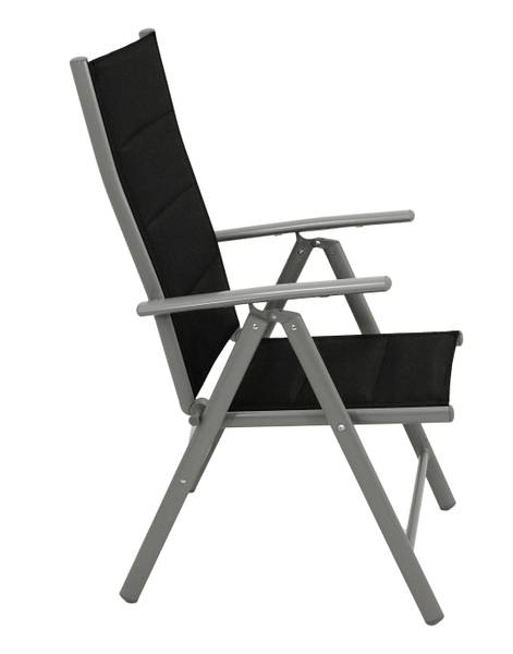 Klappsessel Almeria (2er Set) Grau - Aluminium - PVC - 56 x 106 x 100 cm