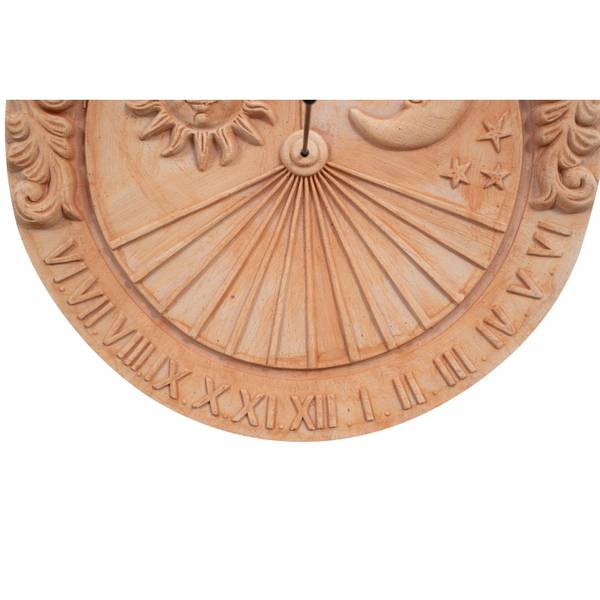 Sonnenuhr SONNE MOND Braun - Terracotta - 6 x 53 x 53 cm