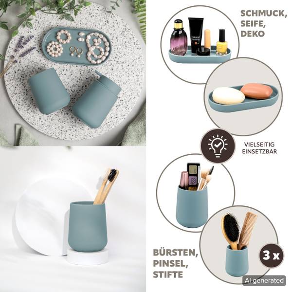 Badaccessoires Tesero 5er Set Hellblau