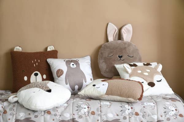 Kissen GABIN Beige - Textil - 40 x 40 x 3 cm