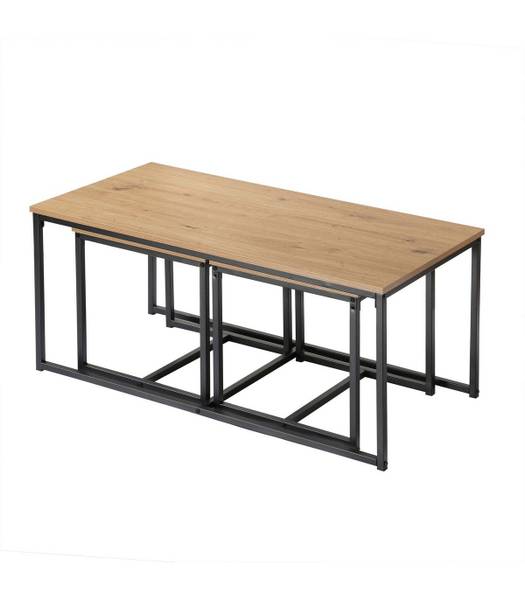 Couchtische 14507 3er Set Braun - Holzwerkstoff - 50 x 45 x 100 cm