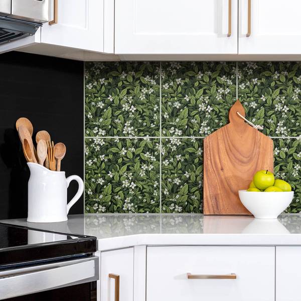 Zelfklevend Wandpaneel Niveus groen - polyester-PVC - 100 x 50 x 0 cm