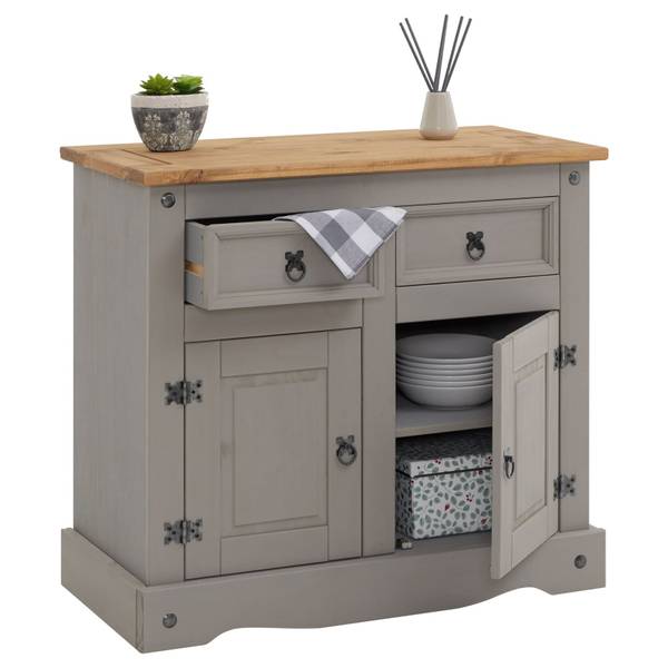 Anrichte RAMON Grau - Kiefer - 87 x 76 x 40 cm