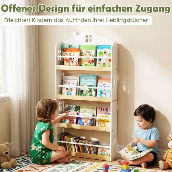 Bücherregal Kinder 39460217 Weiß - Holzwerkstoff - 61 x 130 x 15 cm
