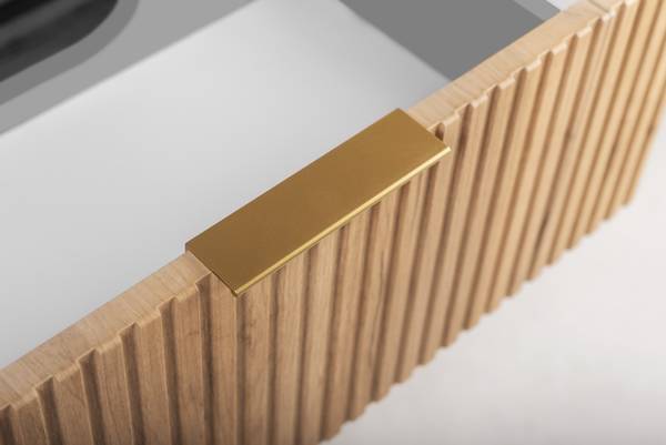 Badezimmerschrank Rhône Gold - Eiche Dekor - 60 x 52 cm