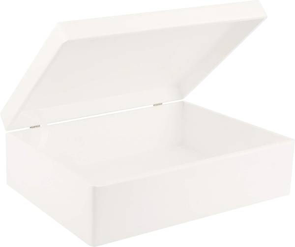 Aufbewahrungsbox Photo Weiß - Holz teilmassiv - 30 x 14 x 40 cm
