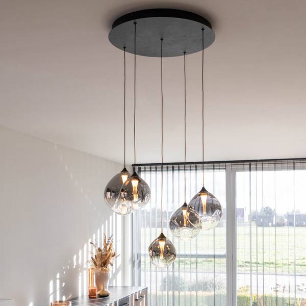 Pendelleuchte ROSADO Schwarz - Metall - 55 x 170 x 55 cm
