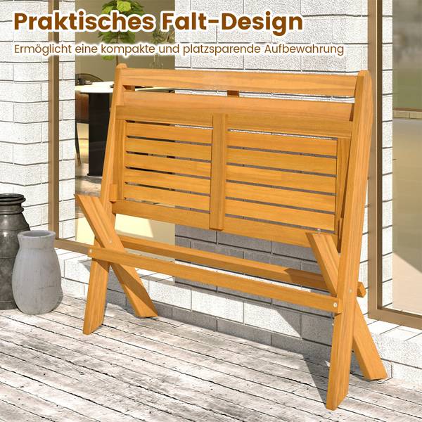 Gartenbank TI97219DE Braun - Massivholz - 56 x 80 x 105 cm