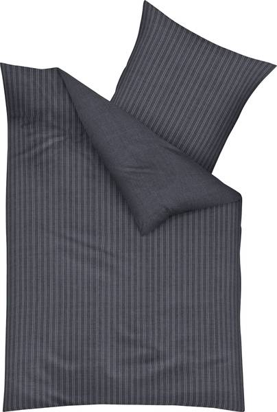 Wendebettwäsche 116525 2-teilig Grau - Textil - 135 x 1 x 200 cm
