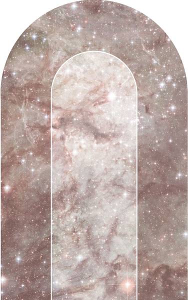 Selbstklebende Wandtattoo 611748 Pink - Vinyl - 127 x 200 x 127 cm