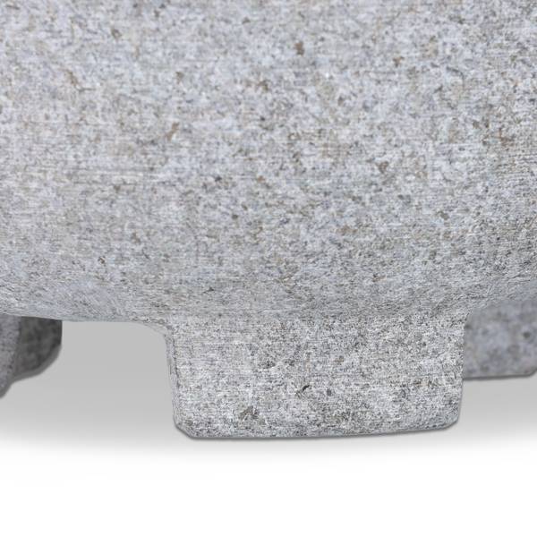 Mörser mit Stößel aus Granit Grau - Granit - 20 x 9 x 20 cm