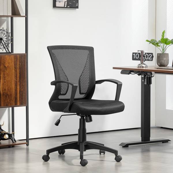 Bürostuhl 921-725V00BK Schwarz - Textil - 60 x 102 x 62 cm