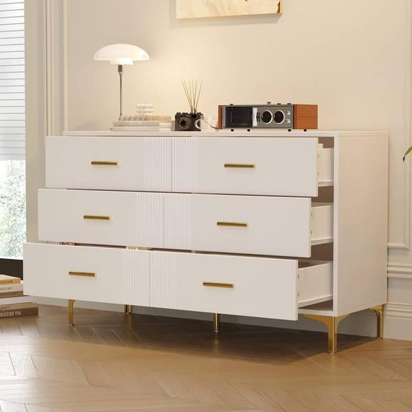Sideboard Braxuins Weiß - Holzwerkstoff - 120 x 76 x 40 cm
