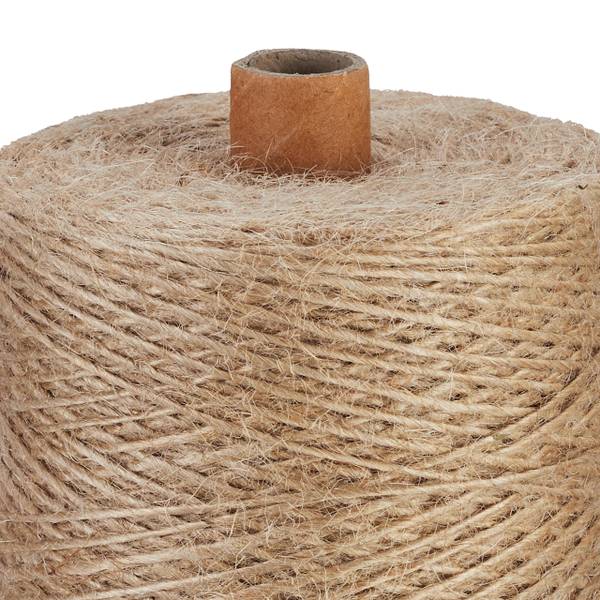 Jute touw 1 mm x 500 m set van 2 bruin - natuurvezel - 9 x 15 x 9 cm