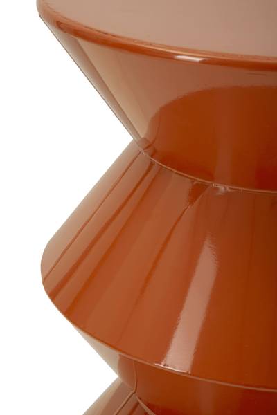 Kaffeetisch Zag Orange - Metall - 38 x 45 x 38 cm