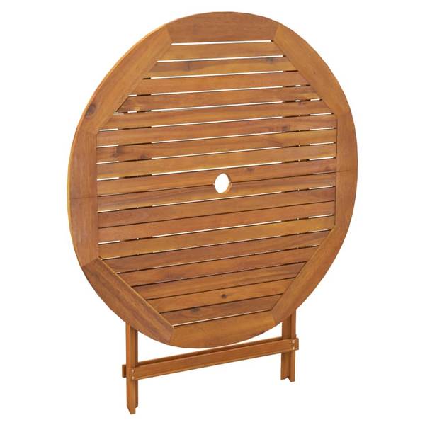 Klappbarer Gartentisch XT752 Braun - Massivholz - 90 x 90 x 90 cm