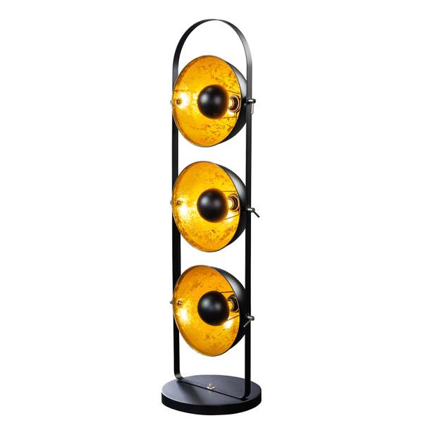 Stehlampe STUDIO Schwarz - Gold - Edelstahl - Stahl - 36 x 128 x 33 cm