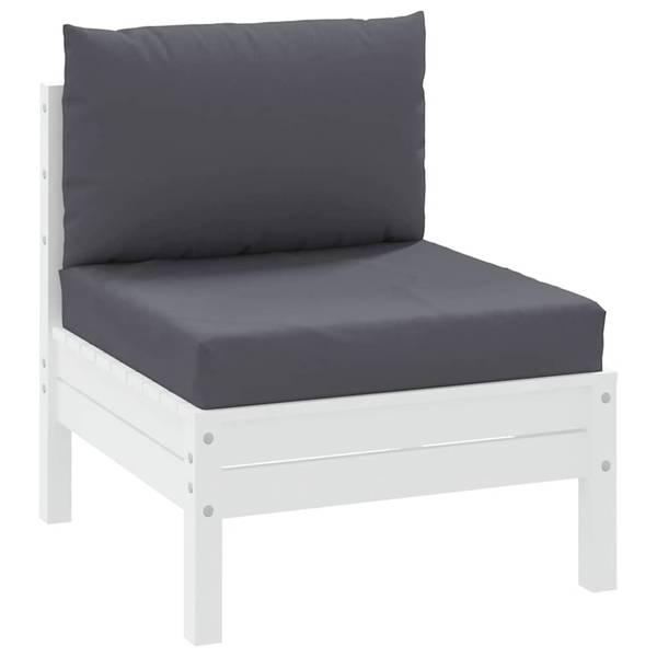 Palettenkissen 3042199 2-teilig Grau - Textil - 60 x 9 x 60 cm